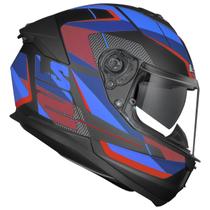 Capacete Fechado LS2 FF808 Stream 2 Road Titanium Fosco Vermelho