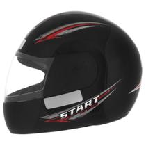 Capacete Fechado Mixs Start 60 Engate Rápido Preto