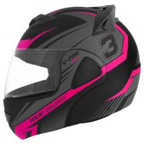 Capacete Fechado Moto Articulado Robocop V-pro Jet 3 Masculino Feminino