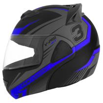 Capacete Fechado Moto Articulado Robocop V-pro Jet 3 Masculino Feminino