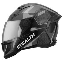 Capacete Fechado Moto Esportivo Masculino Stealth Concept Viseira Espelhada