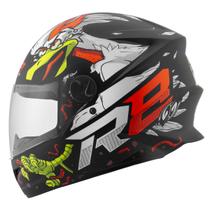 Capacete Fechado Moto Lançamento R8 Rocket Chicken Fosco