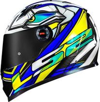 Capacete Fechado Moto Ls2 Ff358 Classic Xdron Blue Azul