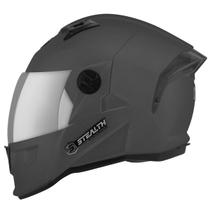 Capacete Fechado Moto Masculino Feminino Stealth Solid Fosco Viseira Cromada