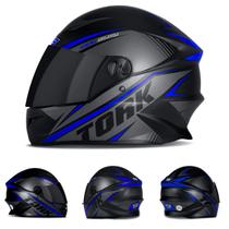 Capacete Fechado Moto Modelo R8 Várias Cores Tamanho 56 58 60 Viseira Fumê Pro Tork