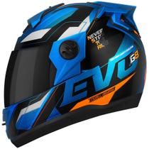 Capacete Fechado Moto Pro Tork Masculino Feminino Unissex Evolution G8 Evo Solid 788 Viseira Fumê