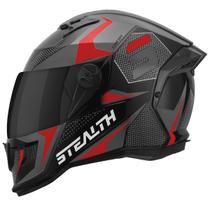 Capacete Fechado Moto Stealth Concept Brilhante Viseira Fumê