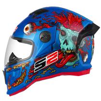 Capacete Fechado Moto Stealth Zombie Brilhante Masculino e Feminina