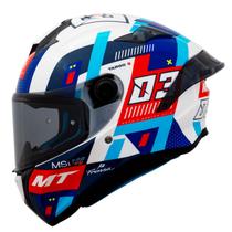 Capacete Fechado Mt Helmets Targo Sergio Garcia D7 Azul