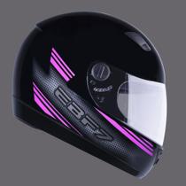 Capacete fechado new ebf7 carbon preto / rosa (tamanho-58)