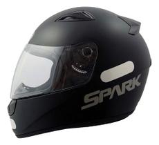 Capacete fechado new spark solid preto fosco - EBF