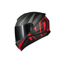 Capacete Fechado Norisk Razor Full Preto Vermelho Fosco