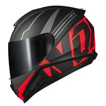 Capacete Fechado Norisk Razor Full Preto Vermelho Fosco