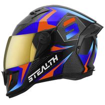 Capacete Fechado Para Moto Pro Tork Stealth Concept Viseira Dourado