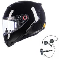 Capacete Fechado Peels Icon Preto Brilho Smart Trip