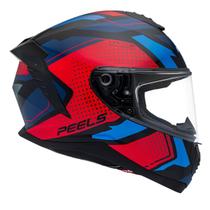 Capacete Fechado Peels Mach-5 Bold Preto Vermelho Brilhante