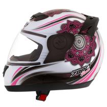 Capacete Fechado Pro Tork Evolution G5 788 Femme Branco - Rosa Tam. 56