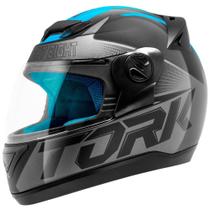 Capacete Fechado Pro Tork Evolution G7 Preto E Azul Brilhante