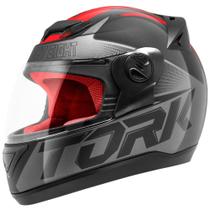 Capacete Fechado Pro Tork Evolution G7 Preto E Vermelho Brilhante