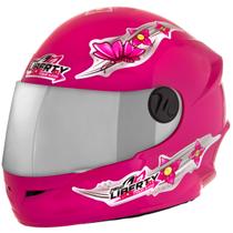 Capacete Fechado Pro Tork Liberty For Kids Girls Viseira Espelhada Segurança Conforto Capacete Fechado Pro Tork Liberty For Kids Girls Viseira Espelhada Segurança Conforto