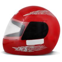 Capacete Fechado Pro Tork Liberty Four 4 com Viseira Cristal Vermelho