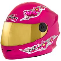 Capacete Fechado Pro Tork Liberty Four Kids For Girls Vis. Dourada Capacete Fechado Pro Tork Liberty Four Kids For Girls Vis. Dourada