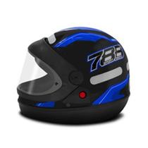 Capacete fechado Pro Tork new sport moto preto/azul