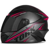 Capacete Fechado Pro Tork R8 Air Fosco Viseira Fume Rosa Tamanhos 56 58 60