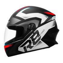 Capacete Fechado Pro Tork R8 Pro Fosco Preto E Vermelho