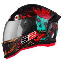 Capacete Fechado Pro Tork Stealth Zombie Fosco Vis. Cromada 56 58 60 moto