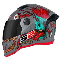 Capacete Fechado Pro Tork Stealth Zombie Fosco Vis. Fumê 56 58 60 Moto