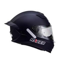 Capacete Fechado Racer1 Rc1 Preto Fosco