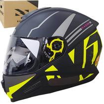 Capacete Fechado Razor Full Preto Amarelo Norisk