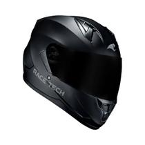 Capacete Fechado Sector Monocolor Preto Fosco Race Tech Capacete Fechado Sector Monocolor Preto Fosco Race Tech
