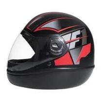 Capacete fechado taurus formula 1 preto fosco/vermelho san Capacete fechado taurus formula 1 preto fosco/vermelho san