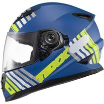 Capacete Fechado Texx Wing Grid Azul Verde Branco