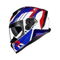 Capacete Fechado Volt Track Branco e Azul Race Tech Capacete Fechado Volt Track Branco e Azul Race Tech