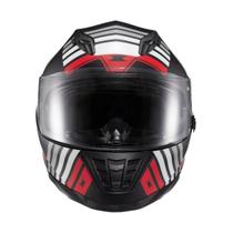 Capacete Fechado Wing Grid Preto Vermelho Branco 62 (1763362) - Texx