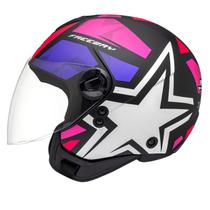 Capacete Feminino Aberto Peels Freeway 1 St Rosa Roxo Moto