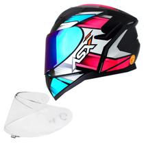 Capacete Feminino Asx Start Rosa Esportivo Viseira Camaleao