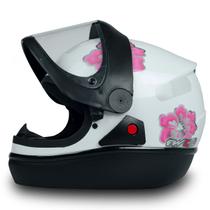Capacete Feminino Automatic Modelo San Marino Fw3 Tamanho Do Capacete 56 58 60 Cor Branco Flores