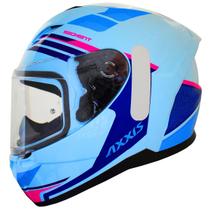 Capacete Feminino Axxis Segment Visual Rosa Moto Fechado