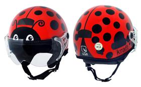 Capacete Feminino Kraft Plus Joaninha P 56 - Custom Harley