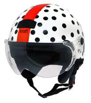 Capacete Feminino Kraft Plus Laço Branco P 56 -Custom Harley