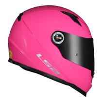 Capacete Feminino LS2 FF358 Monocolor Rosa Brilhante