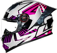 Capacete Feminino Ls2 Ff358 Pro Estellar Starwar Tamanho 56 Desenho:Pro Estellar/RoxoTamanho do capacete:56Cor:Branco