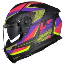 Capacete Feminino LS2 FF808 Road Rosa Bicomposto Moto