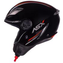 Capacete Feminino Masculino Asx Aberto City Air Preto Brilho