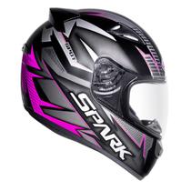 Capacete Feminino Moto Ebf New Spark Spot Rosa Fosco