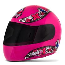 Capacete Feminino Moto Fechado Pro Tork Liberty Four For Girls com Viseira Fumê